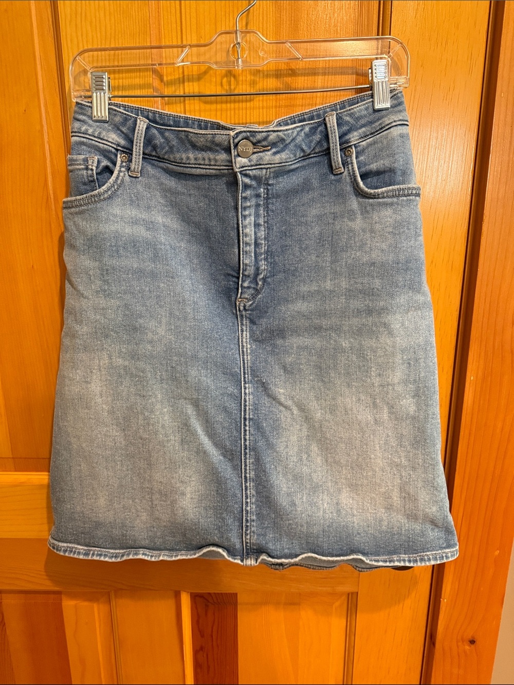 NYDJ Light Wash Denim Skirt - Casual A-Line Size 14W